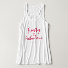 Camiseta Con Tirantes 40 Fabuloso nombre rosado 40 cumpleaños premio de 