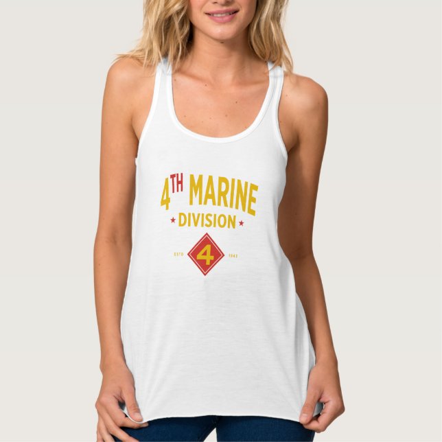 Camiseta Con Tirantes 4.ª División de Marina de los Estados Unidos (Anverso)