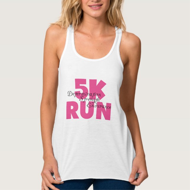 Camiseta Con Tirantes 5K Run Pink (Anverso)