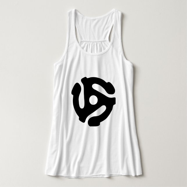 Camiseta Con Tirantes 7 pulgadas adaptador de vinilo de 45 rpm inserte l (Diseño del anverso)