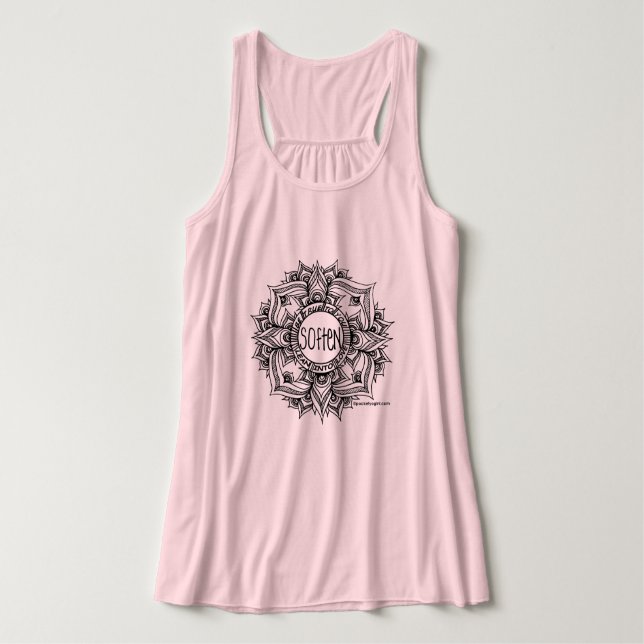 Camiseta Con Tirantes Ablande - inclínese en el tanque de la mandala del (Diseño del anverso)