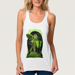 Camiseta Con Tirantes Absinthe La Fee Verte Hada Con Vidrio