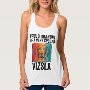 Camiseta Con Tirantes Abuelo Orgulloso Vizsla Diseño Vintage Amante Perr