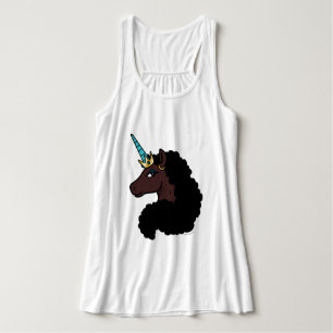 Camiseta Con Tirantes Afro Unicornio Magico
