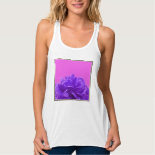 Camiseta Con Tirantes Agradable Floral de frambuesa morada