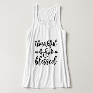 Camiseta Con Tirantes Agradecidos y bendecidos
