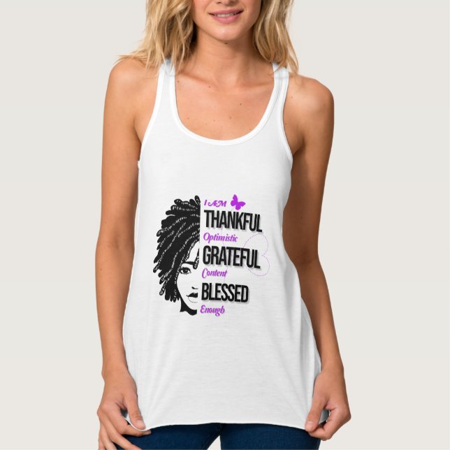 Camiseta Con Tirantes Agradecimiento de agradecimiento (Anverso)