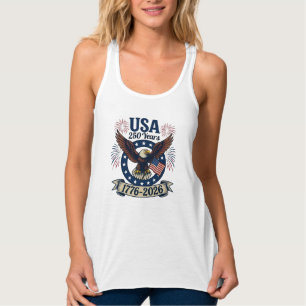 Camiseta Con Tirantes Águila Americana Patriótica 250 Años Mujeres