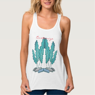 Camiseta Con Tirantes Alga azul de algas marinas Thunder_Cove