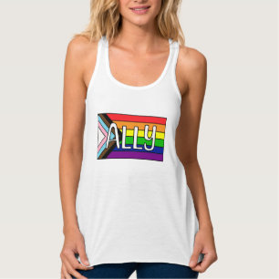 Camiseta Con Tirantes Aliado de la comunidad LGBTQIA+   Bandera del arco