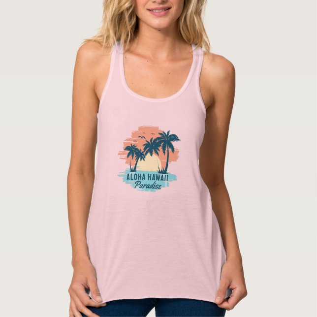 Camiseta Con Tirantes Aloha Hawaii (Anverso)