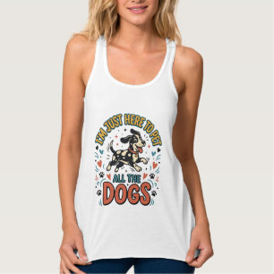 Camiseta Con Tirantes Amante de Perros Divertido Mascota Vintage Diseño 