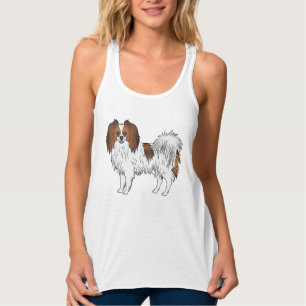 Camiseta Con Tirantes Amante Feliz del Perro Falcón de Color Marta Rojo
