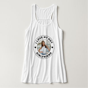 Camiseta Con Tirantes Amar a mi novia foto de blanco negro personalizado