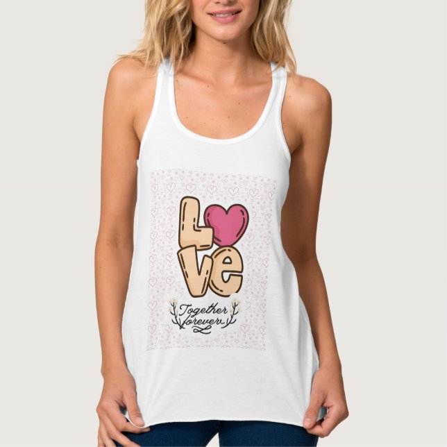 Camiseta Con Tirantes amar juntos para siempre (Anverso)