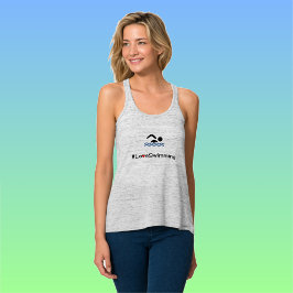 Camiseta Con Tirantes Amar nadar en silueta nadadora