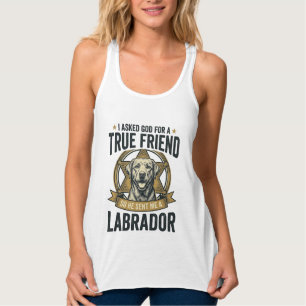 Camiseta Con Tirantes Amigo Verdadero Labrador Diseño Vintage Amante de