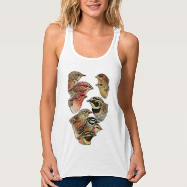 Camiseta Con Tirantes Amigos de Feather Aves naturales silvestres (Anverso)