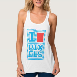 Camiseta Con Tirantes Amo a los Pixels, geek,