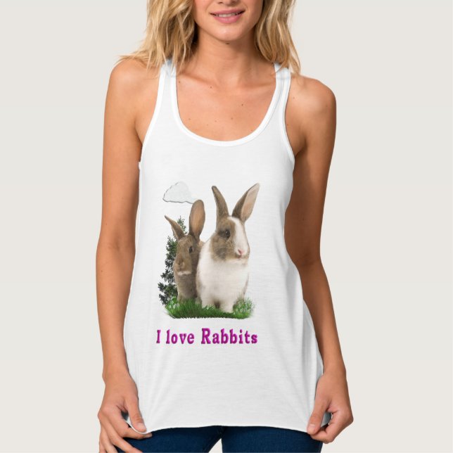 Camiseta Con Tirantes Amo a los Rabbits (Anverso)
