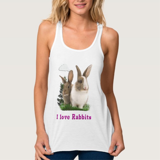 Camiseta Con Tirantes Amo a los Rabbits (Anverso)