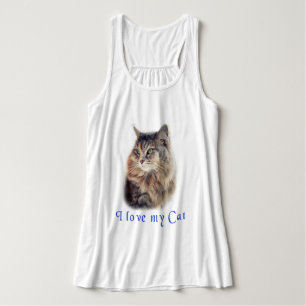 Camiseta Con Tirantes Amo a mi Gato