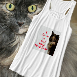 Camiseta Con Tirantes Amo a un gato con tortitud