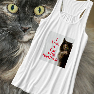 Camiseta Con Tirantes Amo a un gato con Tortitude