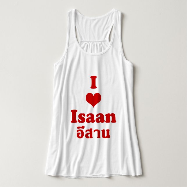 Camiseta Con Tirantes Amo Isaan + Tailandia (Diseño del anverso)