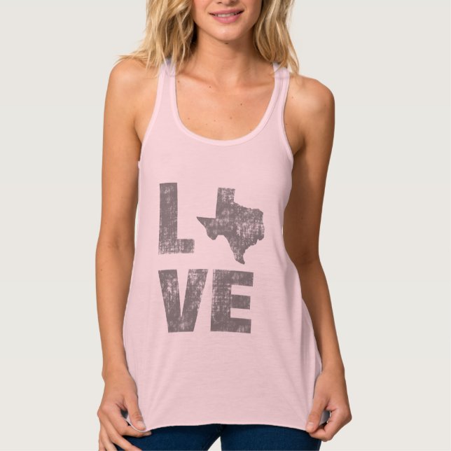 Camiseta Con Tirantes Amor de Texas (Anverso)