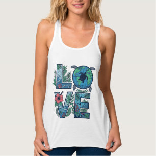 Camiseta Con Tirantes Amor Tortuga Marina Tierra Tropical