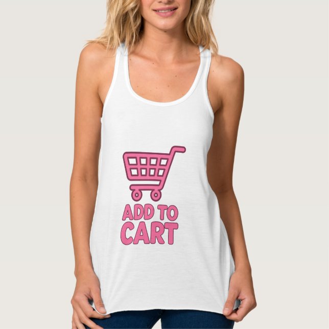 Camiseta Con Tirantes Añadir al carrito - Diseño del carrito de compras  (Anverso)