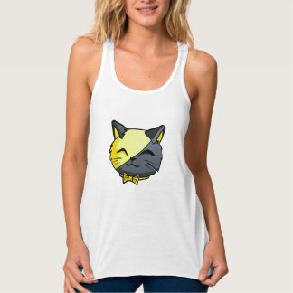 Camiseta Con Tirantes Anarkitty Tank - An Cat Tee negro y amarillo