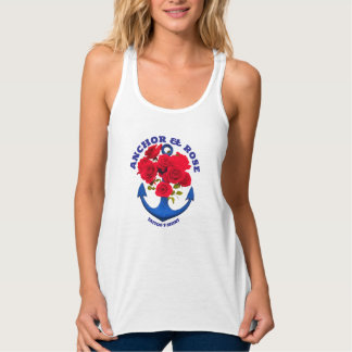 CAMISETA CON TIRANTES ANCLADOR Y ROSA