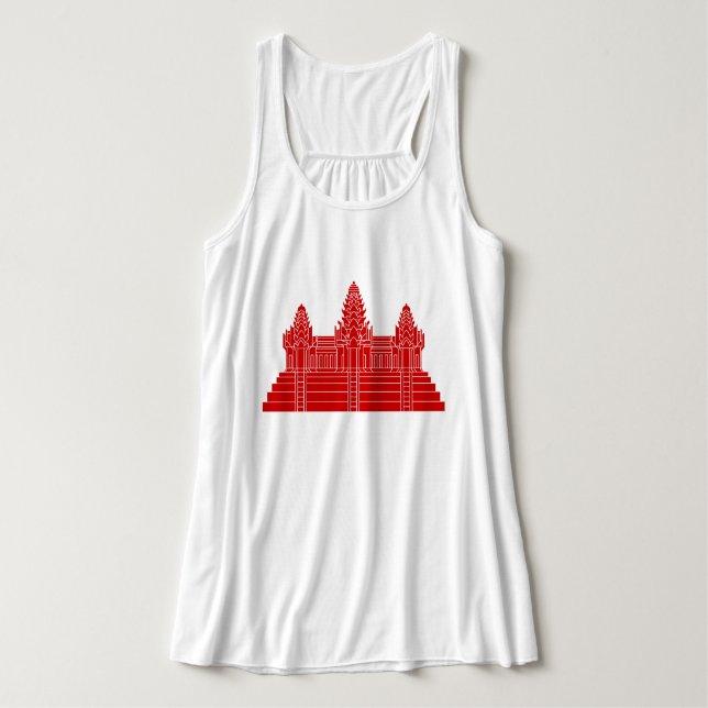 Camiseta Con Tirantes Angkor Wat Ver.2.0. Templo Khmer (Diseño del anverso)