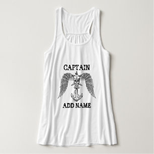 Camiseta Con Tirantes Anuncio de nombre del capitán del barco personali