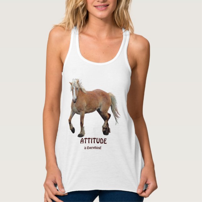 Camiseta Con Tirantes Aparato Palomino Belga Borrador Amante de Caballos (Anverso)