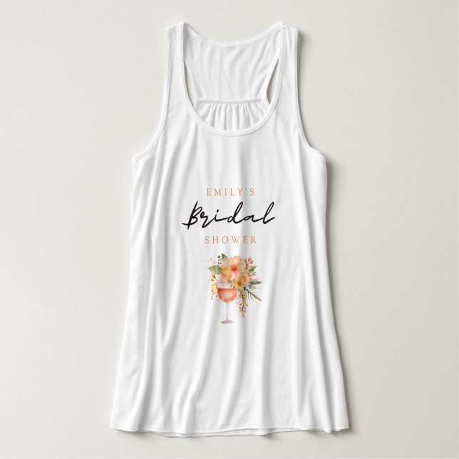 Camiseta Con Tirantes Aperol Spritz Floral Bridal Shower (Diseño del anverso)