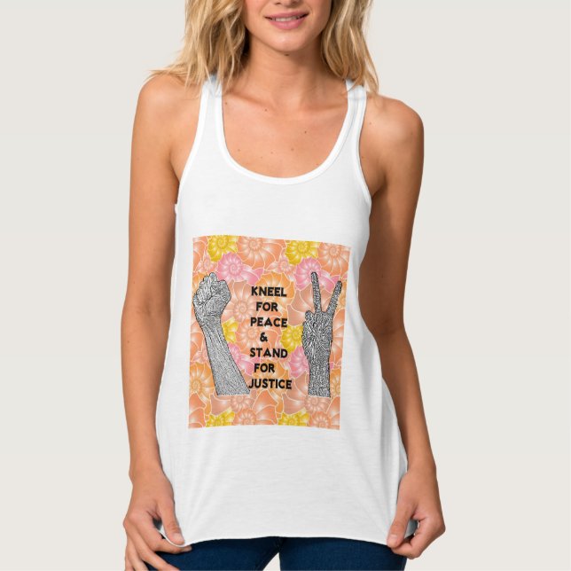 Camiseta Con Tirantes Apoyar la paz y defender la justicia (Anverso)