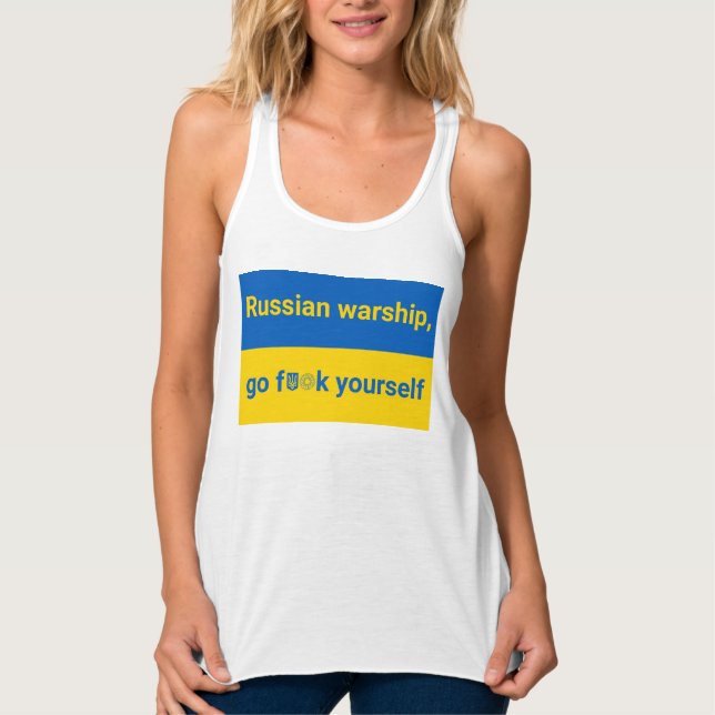 Camiseta Con Tirantes Apoyen a las mujeres ucranianas en la cima (Anverso)