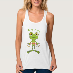 Camiseta Con Tirantes Aquí estoy la rana linda Thunder_Cove