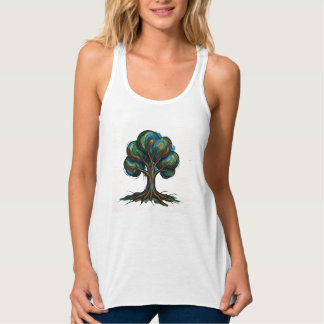 Camiseta Con Tirantes Árbol abstracto arte juguetón