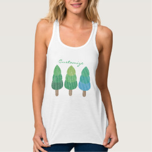 Camiseta Con Tirantes Árboles de bosques verdes Thunder_Cove