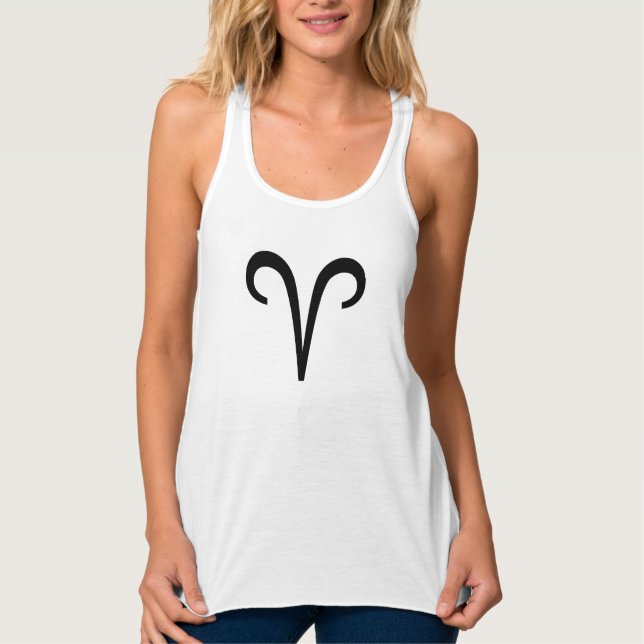 Camiseta Con Tirantes Aries Astrológicas de Rótulo ZodiacoDiseño de cami (Anverso)