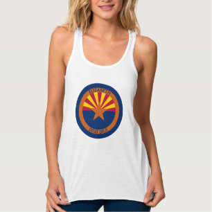 Camiseta Con Tirantes Arizona la bandera personalizada estado de cobre