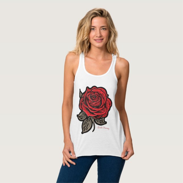 Camiseta Con Tirantes Armonía escarlata (Anverso completo)