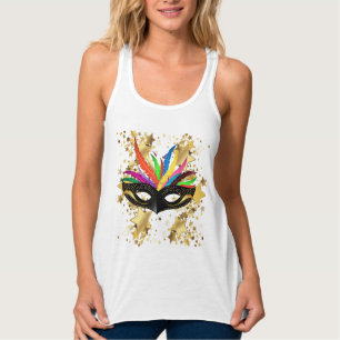 Camiseta Con Tirantes Arriba del tanque Mardi Gras para mujeres