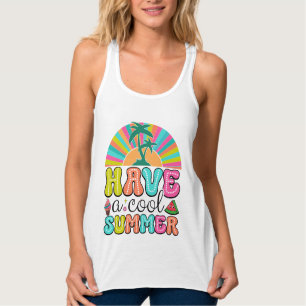 Camiseta Con Tirantes Arte de palabras divertidas y geniales de verano e