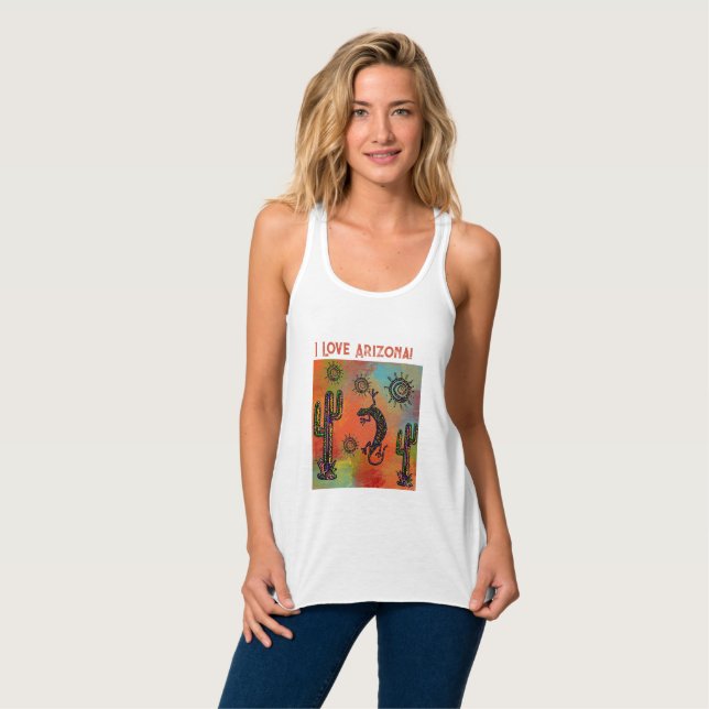 CAMISETA CON TIRANTES ARTE DEL SUDOESTE (Anverso completo)