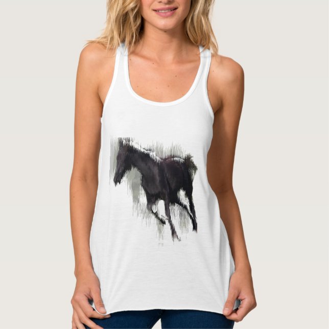 Camiseta Con Tirantes Arte equino "Año del Caballo" salvaje (Anverso)